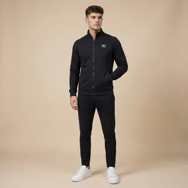 Black_Premium_Polyester_And_Spandex_Tracksuit_For_Men