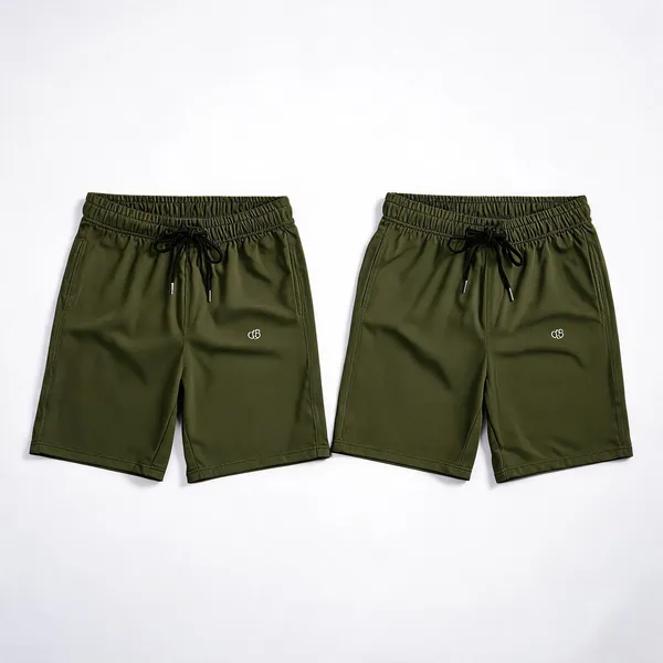 Olive_Green_Premium_Polyester_And_Spandex_Sports_Shorts_For_Men