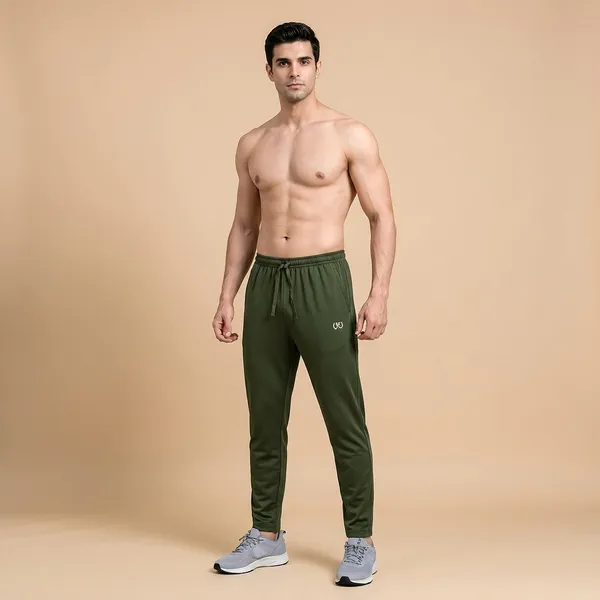 Olive_Green_Premium_Polyester_And_Spandex_Track_Pants_For_Men