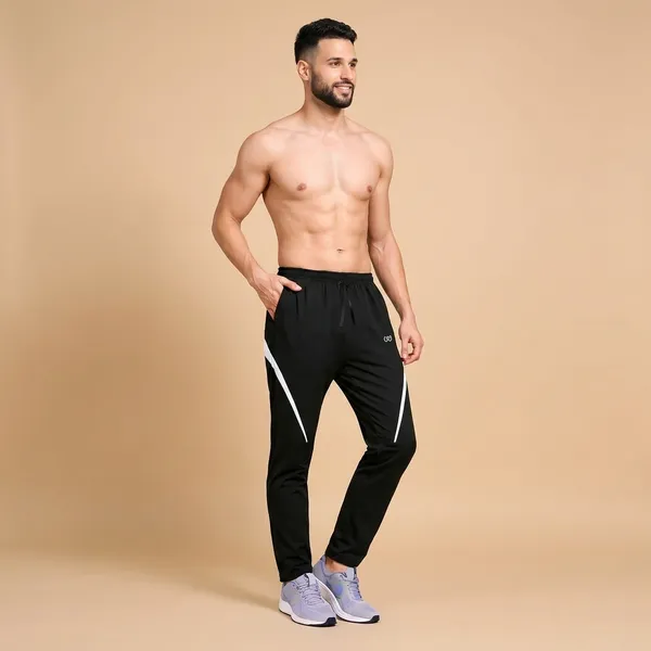 Black_Premium_Polyester_And_Spandex_Track_Pants_For_Men