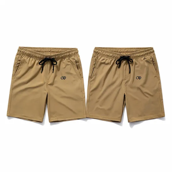 Khaki_Premium_Polyester_And_Spandex_Sports_Shorts_For_Men