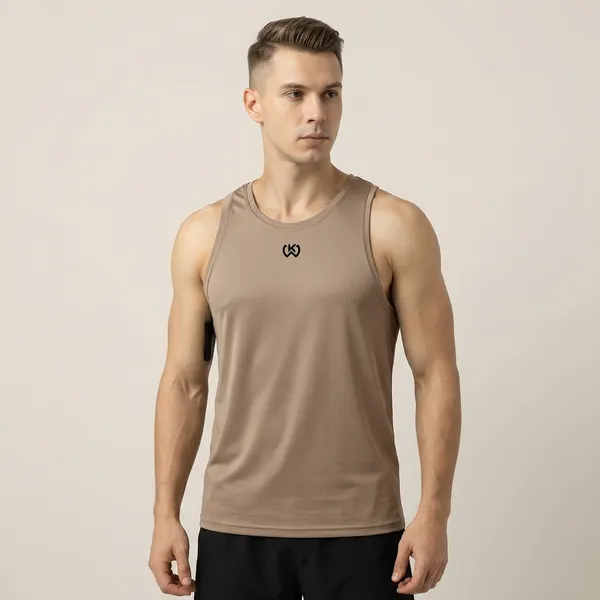 Beige_Premium_Polyester_And_Spandex_Tank_Top_For_Men