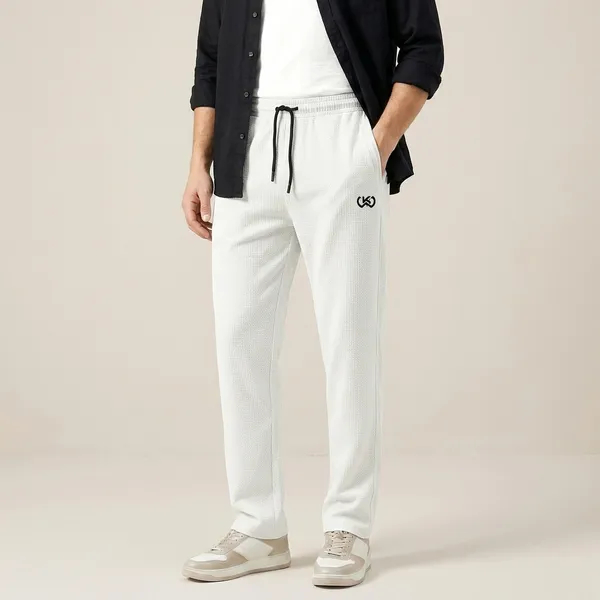 White_Premium_Polyester_And_Spandex_Track_Pants_For_Men