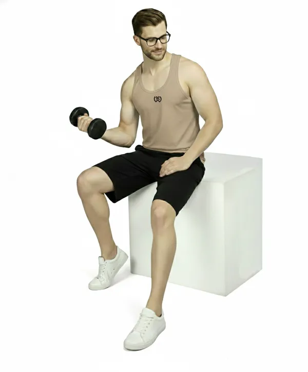 Beige_Premium_Polyester_And_Spandex_Tank_Top_For_Men