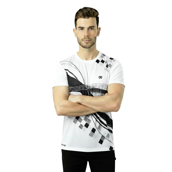 White_Premium_Polyester_And_Spandex_Sports_T-Shirt_For_Men