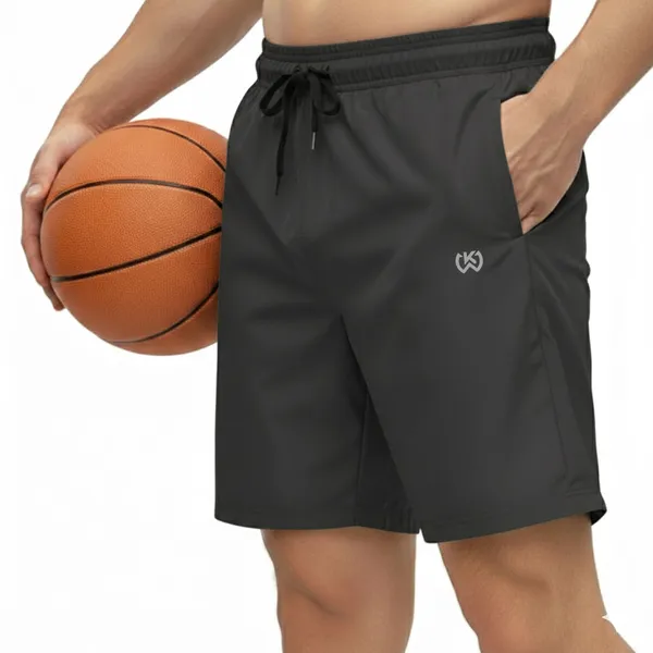 Black_Premium_Polyester_And_Spandex_Sports_Shorts_For_Men