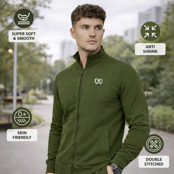 Olive_Green_Premium_Polyester_And_Spandex_Tracksuit_For_Men
