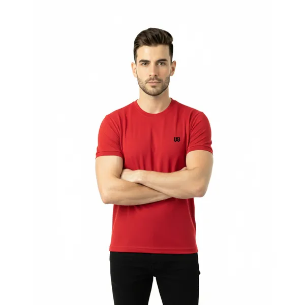 Red_Premium_Polyester_And_Spandex_Sports_T-Shirt_For_Men