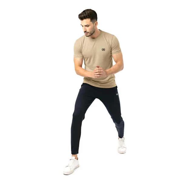 Beige_Premium_Polyester_And_Spandex_Sports_T-Shirt_For_Men