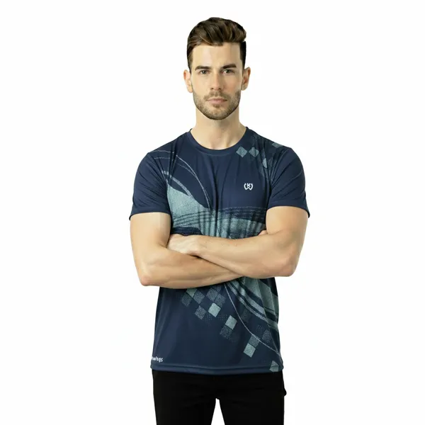Navy_Premium_Polyester_And_Spandex_Sports_T-Shirt_For_Men