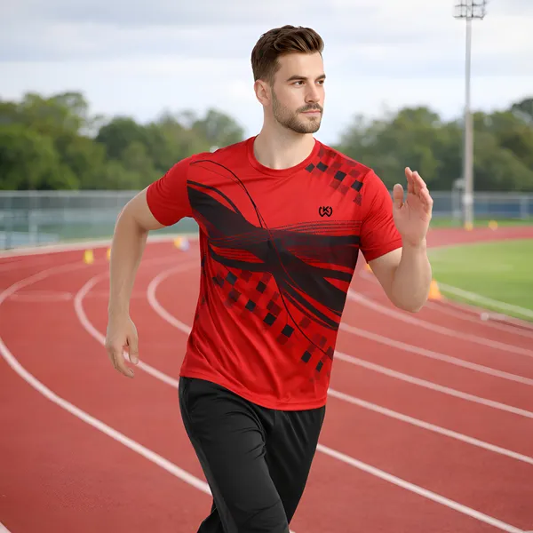 Red_Premium_Polyester_And_Spandex_Sports_T-Shirt_For_Men