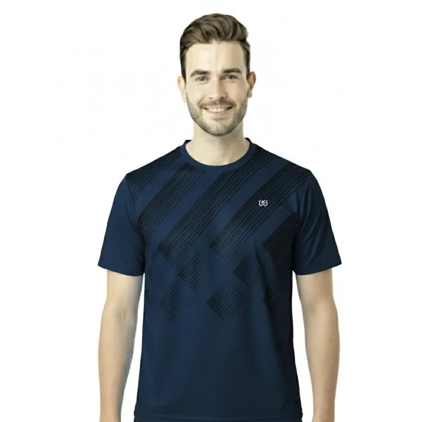 Navy_Premium_Polyester_And_Spandex_Sports_T-Shirt_For_Men