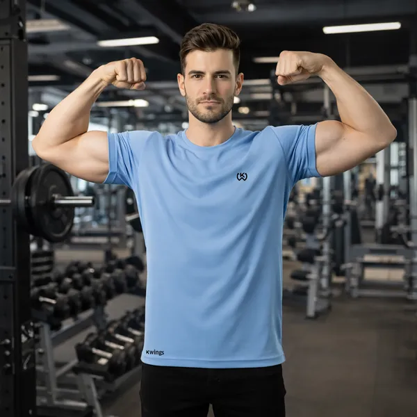 Sky_Blue_Premium_Polyester_And_Spandex_Sports_T-Shirt_For_Men