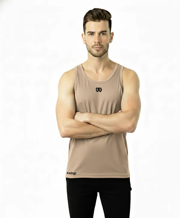 Beige_Premium_Polyester_And_Spandex_Tank_Top_For_Men