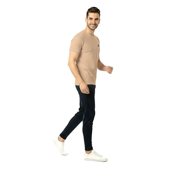Beige_Premium_Polyester_And_Spandex_Sports_T-Shirt_For_Men