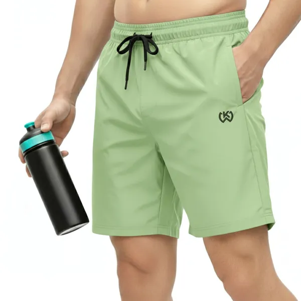 Green_Premium_Polyester_And_Spandex_Sports_Shorts_For_Men