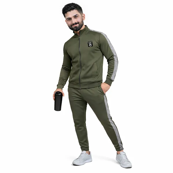 Olive_Green_Premium_Polyester_And_Spandex_Tracksuit_For_Men