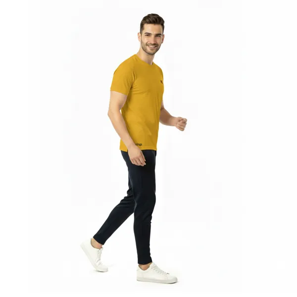 Yellow_Premium_Polyester_And_Spandex_Sports_T-Shirt_For_Men