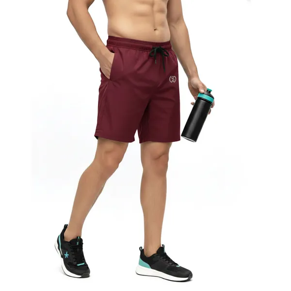 Maroon_Premium_Polyester_And_Spandex_Sports_Shorts_For_Men