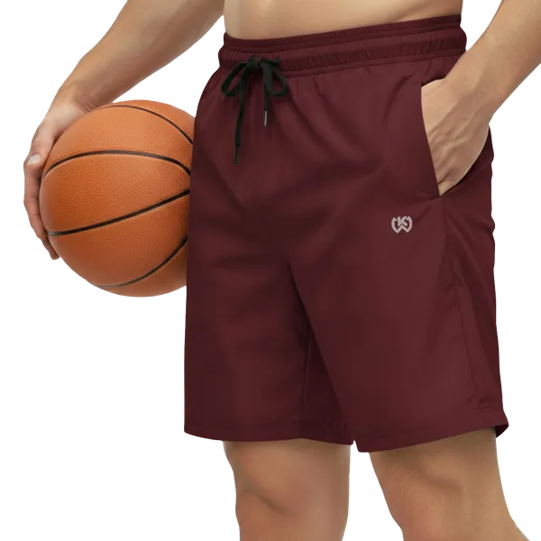 Maroon_Premium_Polyester_And_Spandex_Sports_Shorts_For_Men