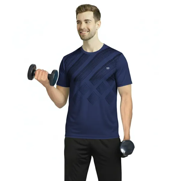 Navy_Premium_Polyester_And_Spandex_Sports_T-Shirt_For_Men