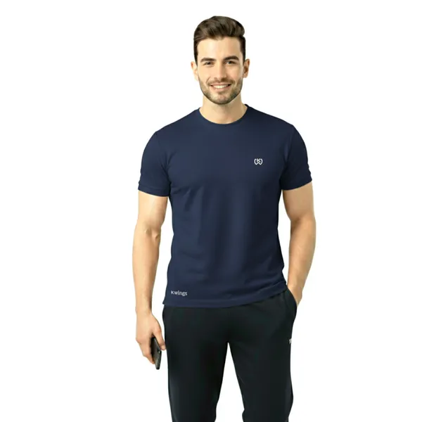 Navy_Blue_Premium_Polyester_And_Spandex_Sports_T-Shirt_For_Men