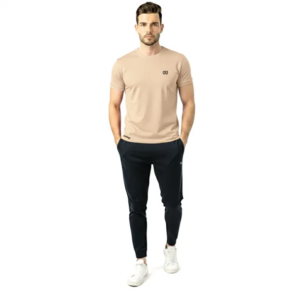 Beige_Premium_Polyester_And_Spandex_Sports_T-Shirt_For_Men