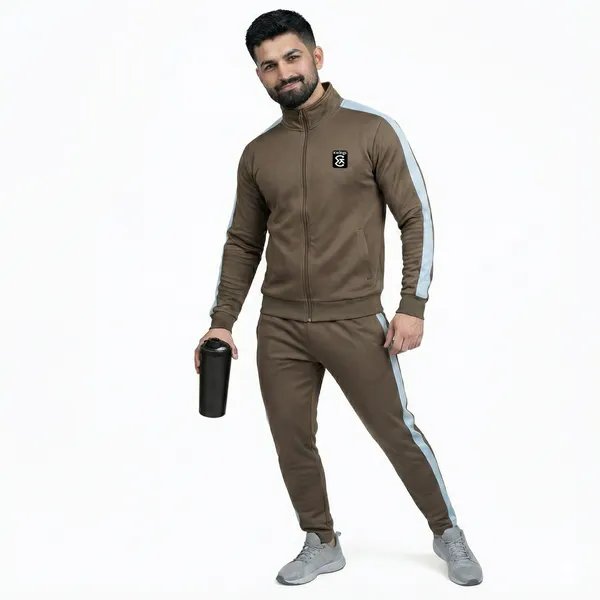 Brown_Premium_Polyester_And_Spandex_Tracksuit_For_Men