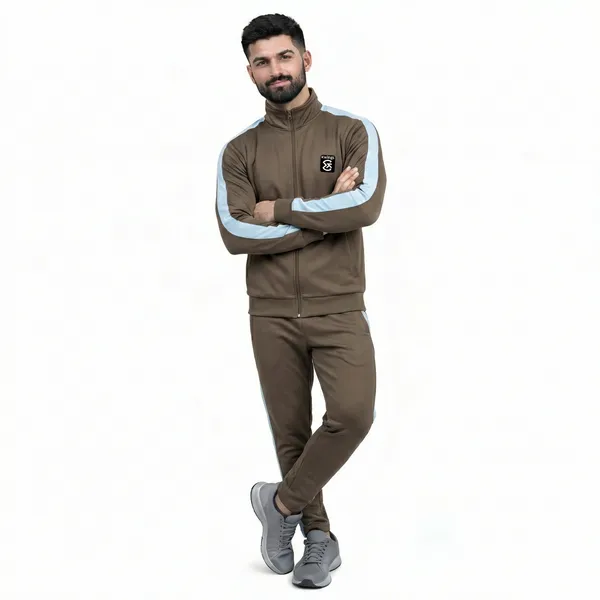 Brown_Premium_Polyester_And_Spandex_Tracksuit_For_Men