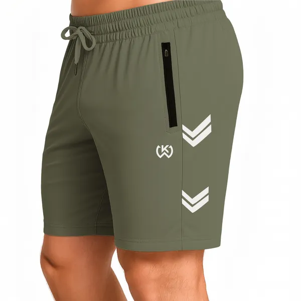 Olive_Green_Premium_Polyester_And_Spandex_Sports_Shorts_For_Men