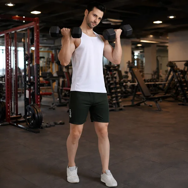 Olive_Green_Premium_Polyester_And_Spandex_Sports_Shorts_For_Men