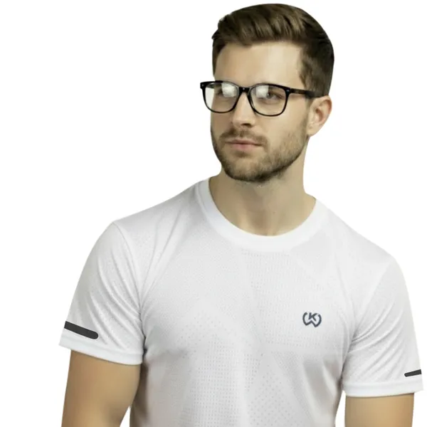 White_Premium_Polyester_And_Spandex_Sports_T-Shirt_For_Men