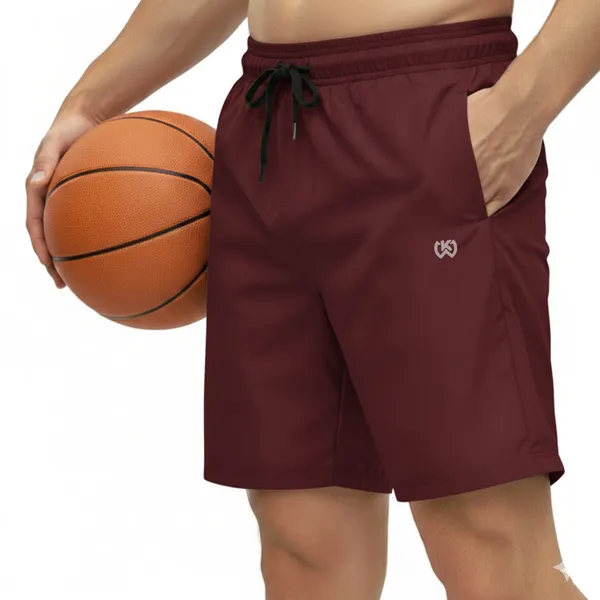 Maroon_Premium_Polyester_And_Spandex_Sports_Shorts_For_Men