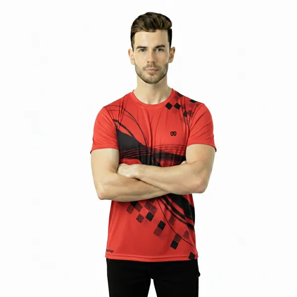 Red_Premium_Polyester_And_Spandex_Sports_T-Shirt_For_Men