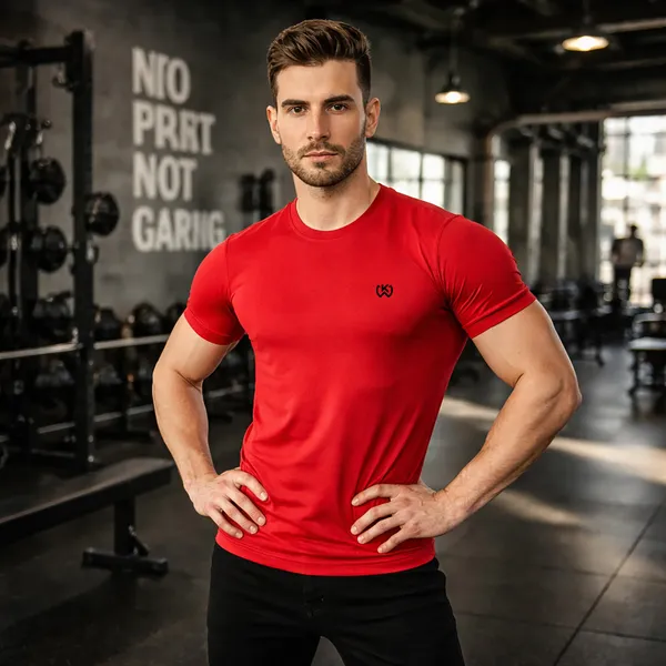 Red_Premium_Polyester_And_Spandex_Sports_T-Shirt_For_Men