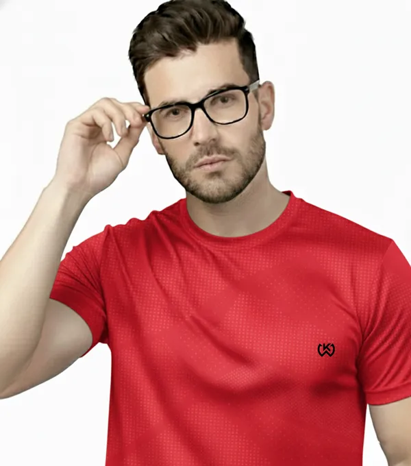 Red_Premium_Polyester_And_Spandex_Sports_T-Shirt_For_Men
