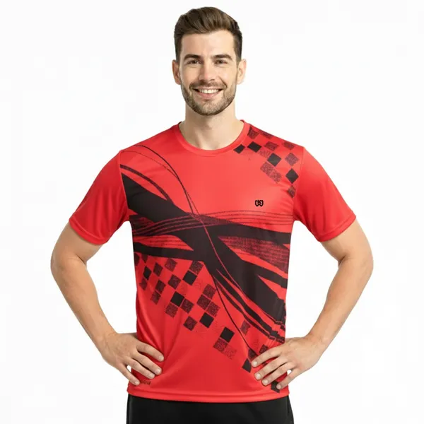 Red_Premium_Polyester_And_Spandex_Sports_T-Shirt_For_Men