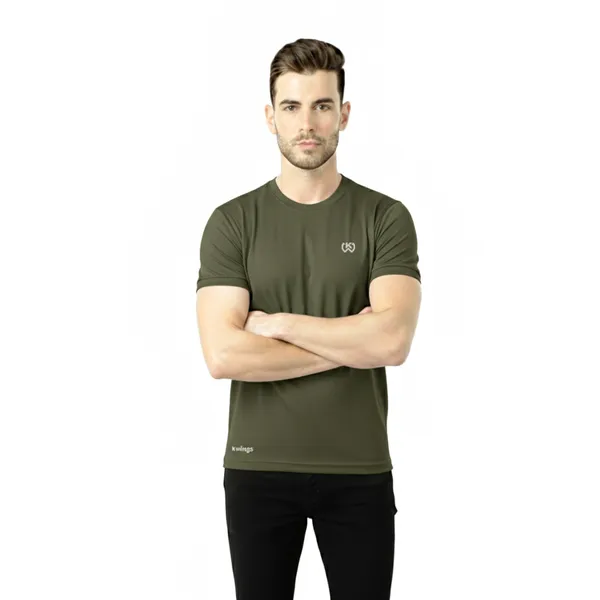 Olive_Green_Premium_Polyester_And_Spandex_Sports_T-Shirt_For_Men