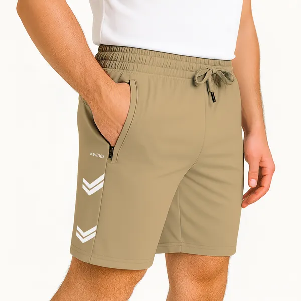 Beige_Premium_Polyester_And_Spandex_Sports_Shorts_For_Men
