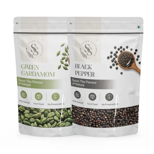 Spice_Sanskriti_Premium_Green_Cardamom_50g_And_Black_Pepper_100g_Pure,_Sun-Dried_Combo_Pack_150g_Pack_of_2