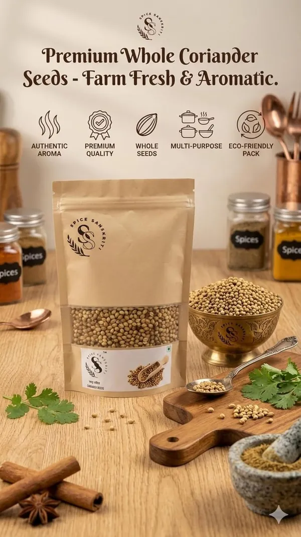 Spice_Sanskriti_Coriander_Seeds_Dhania_Premium_Quality_Whole_Coriander_Natural_And_Unpolished_Fresh,_Aromatic_And_Flavorful_Ideal_for_Cooking,_Roasting_And_Spice_Blends_1_Kg