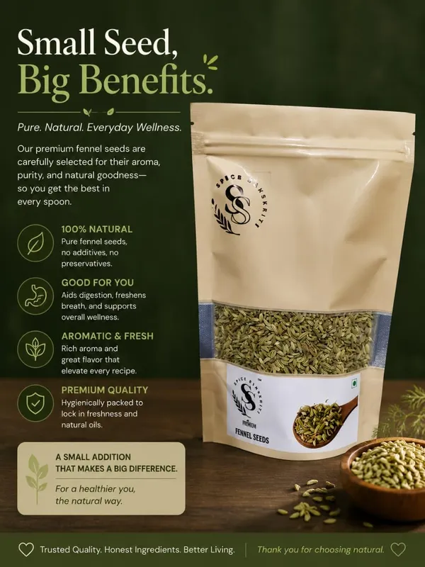 Spice_Sanskriti_Fennel_Seeds_Saunf_Premium_Quality_Whole_Fennel_Natural_And_Unpolished_Sweet,_Fresh_And_Aromatic_Ideal_for_Cooking,_Seasoning,_Tea_And_Mouth_Freshener_1_Kg