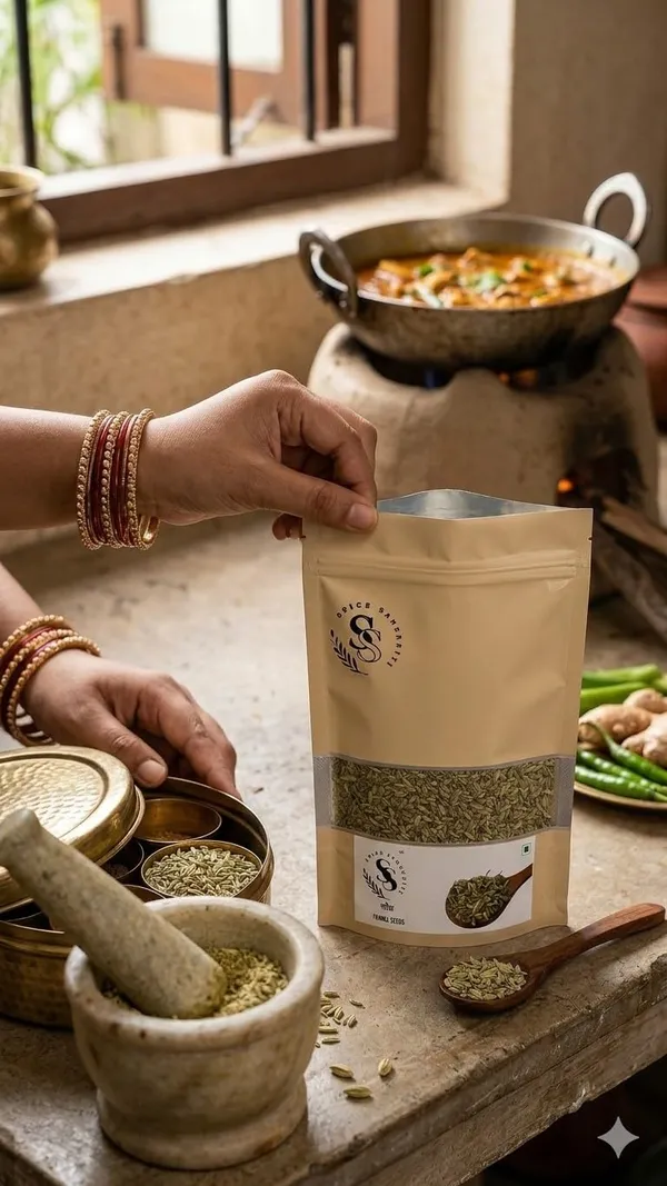 Spice_Sanskriti_Fennel_Seeds_Saunf_Premium_Quality_Whole_Fennel_Natural_And_Unpolished_Sweet,_Fresh_And_Aromatic_Ideal_for_Cooking,_Seasoning,_Tea_And_Mouth_Freshener_1_Kg