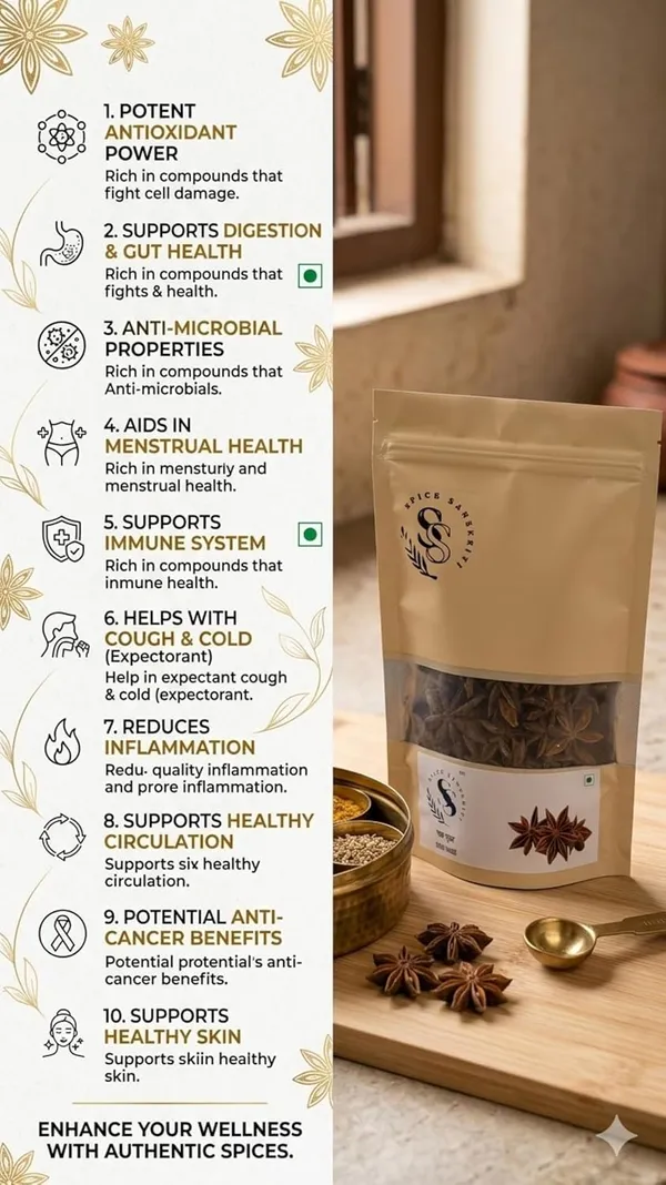 Spice_Sanskriti_Whole_Star_Anise_Pure,_Natural_And_Highly_Aromatic_Indian_Spices_Premium_Whole_Chakra_Phool_for_Biryani,_Garam_Masala,_Soups_And_Baking_Rich_Flavor_And_Healthy_Taste