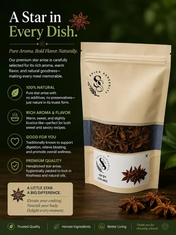 Spice_Sanskriti_Whole_Star_Anise_Pure,_Natural_And_Highly_Aromatic_Indian_Spices_Premium_Whole_Chakra_Phool_for_Biryani,_Garam_Masala,_Soups_And_Baking_Rich_Flavor_And_Healthy_Taste