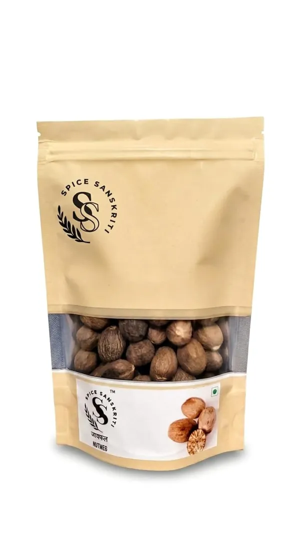 Spice_Sanskriti_Whole_Nutmeg_Jaifal_Pure,_Natural_And_Highly_Aromatic_Nutmeg_Premium_Quality_Whole_Jaifal_Ideal_for_Cooking,_Baking_And_Spice_Blends_200g_X_Pack_of_2