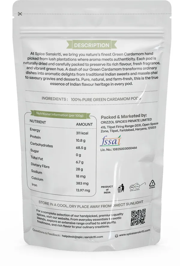 Spice_Sanskriti_Green_Cardamom_Pure,_Natural_And__Aromatic_Ellaichi_Handpicked_Sun_Dried_Green_Pods_Rich_Flavor_for_Tea,_Sweets_And_Cooking_Pack_of_2