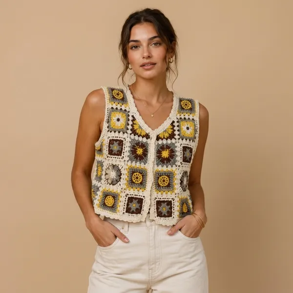 Yellow_Crochet_Sleeveless_Top_For_Women