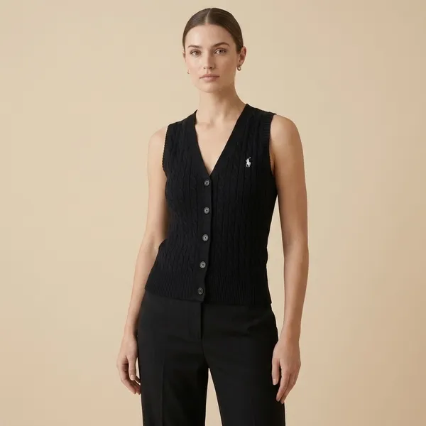 Navy_Blue_Cable_Knit_Sleeveless_Soft_Cotton_top_For_Women