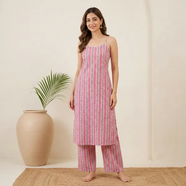 Pink_Printed_Cotton_String_Kurti_Set_For_Women
